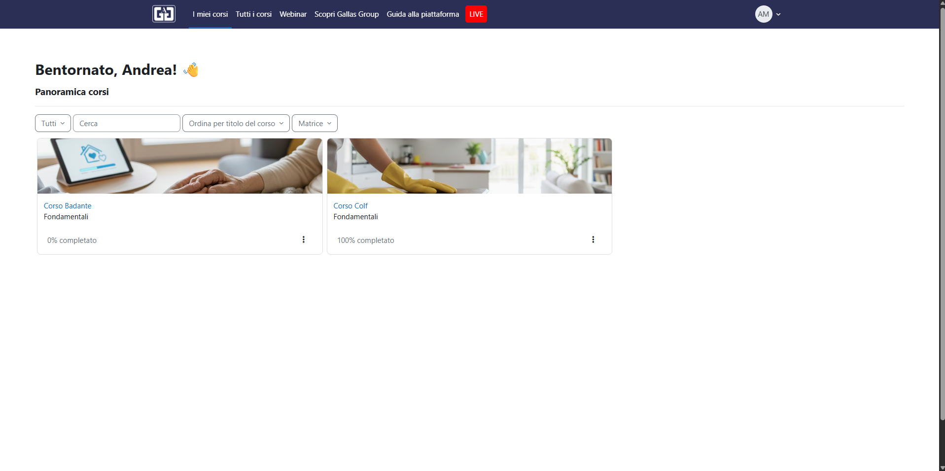 Clicca per ingrandire la lista dei corsi disponibili